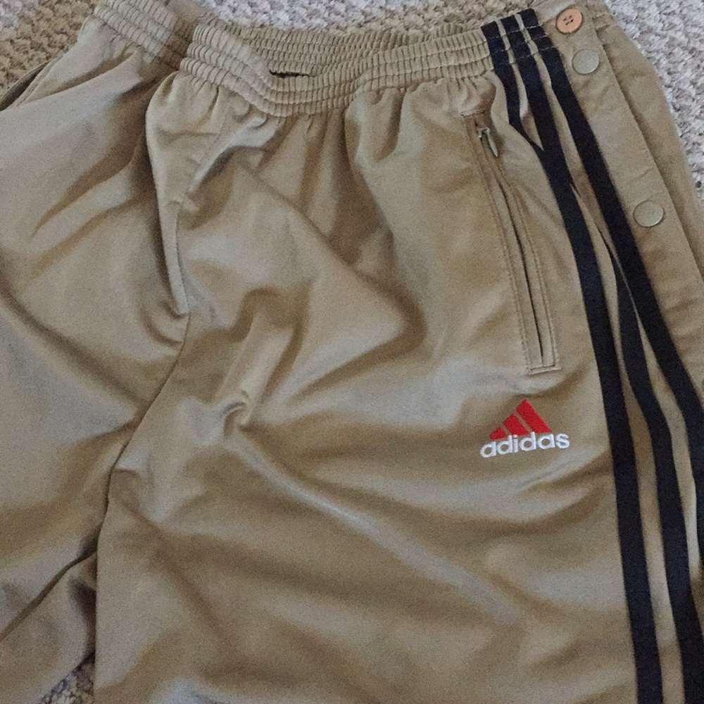 Adidas gold track pants